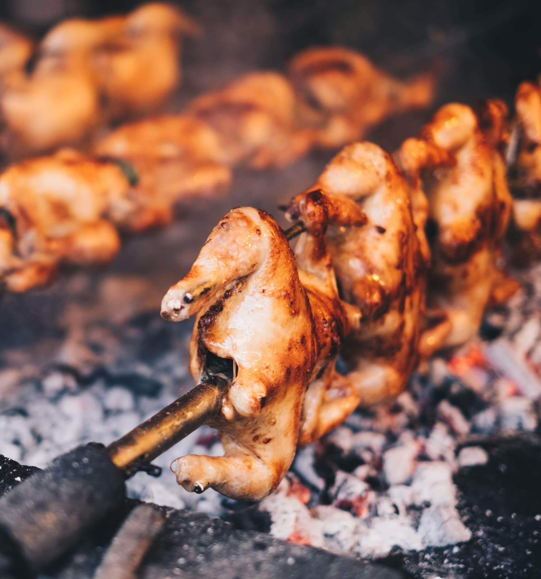 Image showing the popular Lechon Manok a rotisserie marinated chicken stuffed with lemongrass or with bay leaves